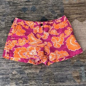 Ann Taylor Loft Printed Linen Shorts